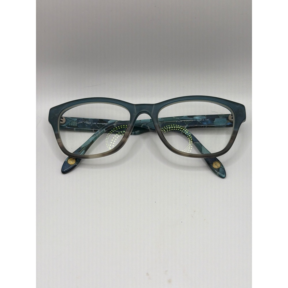 FYSH Eyeglasses Women 52-18-135 Teal Grey Mosaic F-3491 849 Urban‎ Eyewear